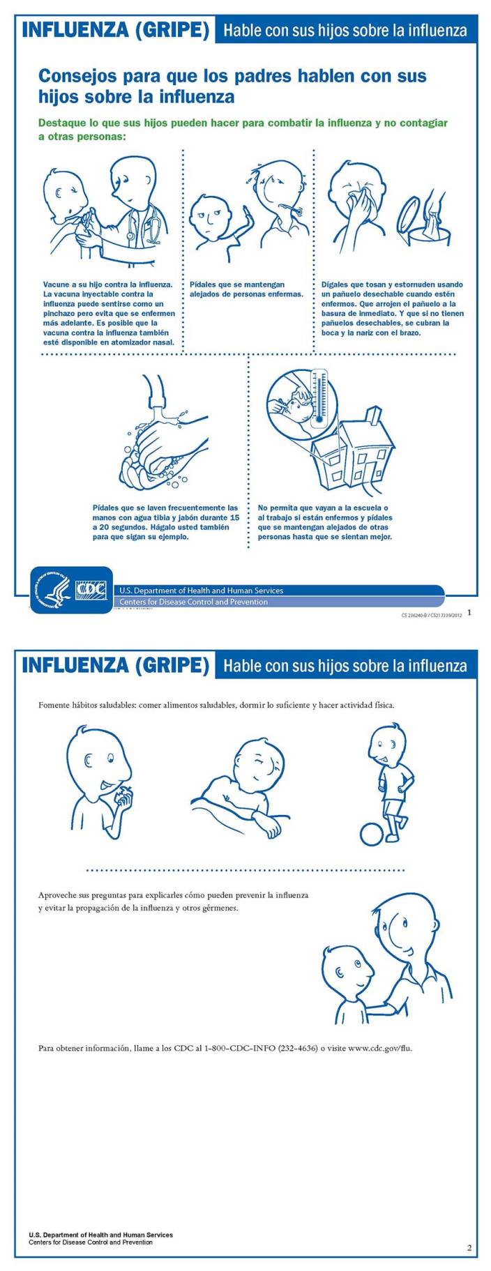 Hable con sus hijos sobre la influenza