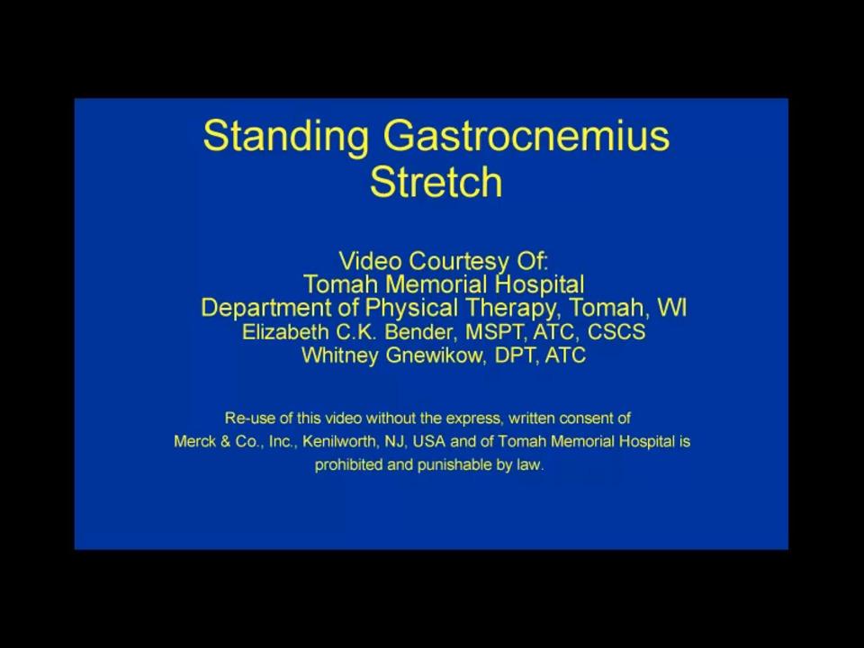 Standing Gastrocnemius Stretch